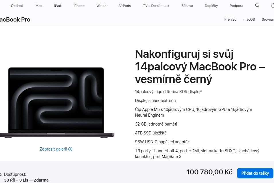 Za 45 990 Kč, ale i sto tisíc. Rozdíly v cenách MacBooku Pro jsou propastné