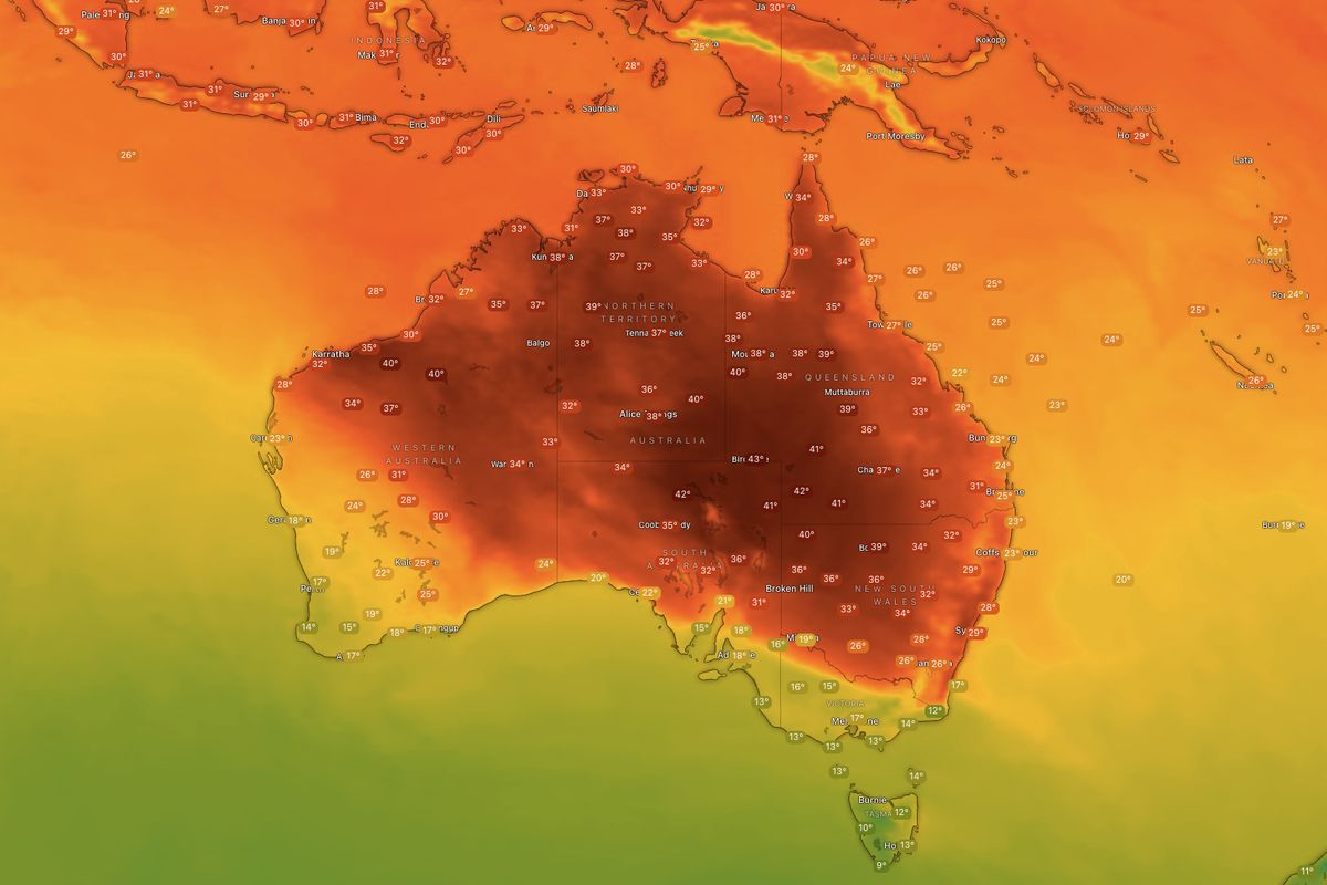 Austrálii sužují rekordní jarní vedra, Sydney čeká téměř 40 °C