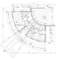 Nákres zobrazuje uspořádání místností v prvním nadzemním podlaží.
