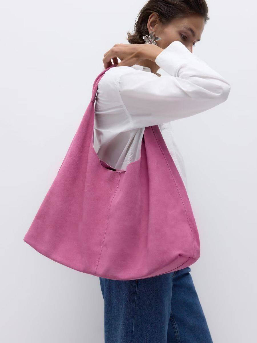 Semišová shopper taška s kapsičkou, Reserved, 2599 Kč