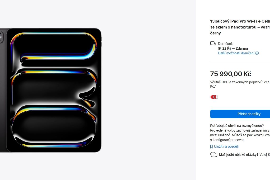Nejlepší iPad stojí 75 990 Kč. Cenu ještě razantně navýší příslušenství