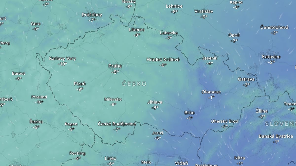 Česko o víkendu sevře mráz. Teploty hlubokou klesnou i ve městech