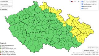 Může napadnout až 20 cm těžkého a mokrého sněhu, varovali meteorologové