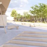 Prostor pod mostem v Podolí bude korespondovat s tvary mostu. (vizualizace)