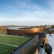 Nový ostravský fotbalový stadion bude pro 20 tisíc sedících diváků (vizualizace).