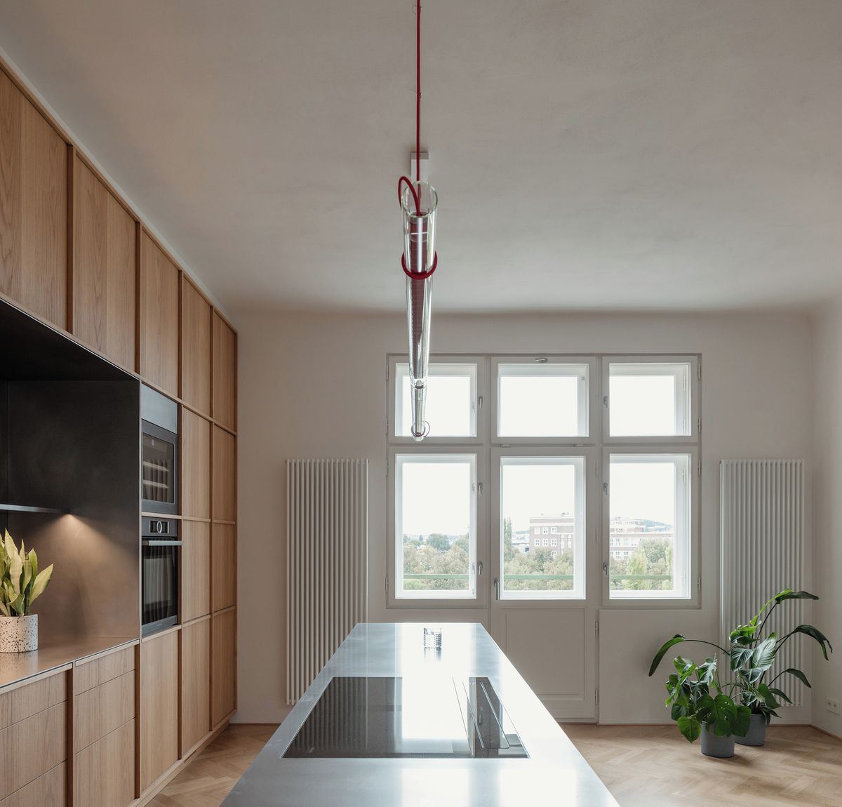 Renovated apartment interior with Japanese-inspired elements.