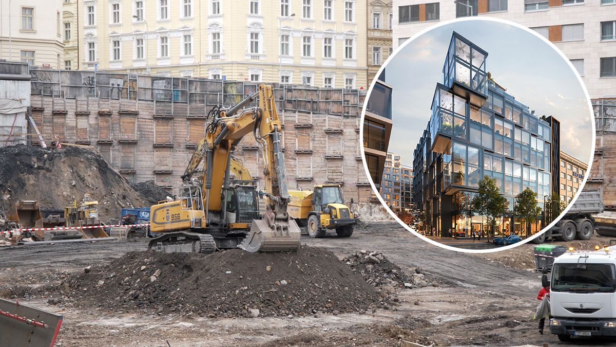 Tento komplex nahradí na Vinohradech brutalistní Transgas. Stroje nesmí hlukem rušit vysílání rozhlasu