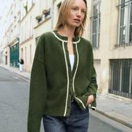 Kardigan s kontrastními lemy, Zara, 849 Kč