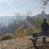 Výhled z Chotkových sadů, listopad 2025