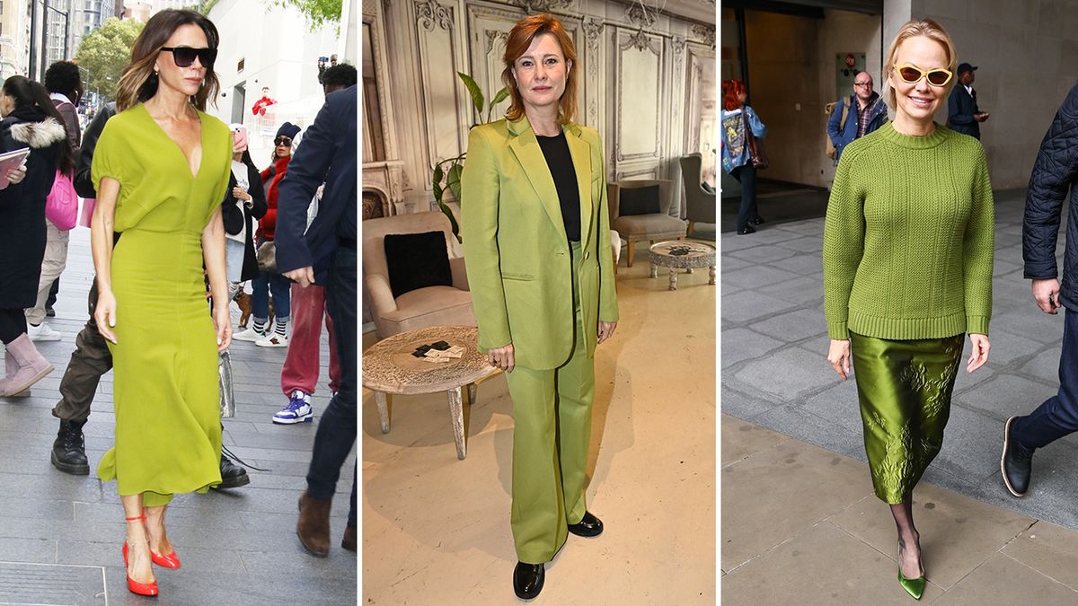 Jak nosit zelenou? Zkuste to po vzoru Victorie Beckhamové, Pamely Andersonové a Jitky Schneiderové