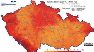 Na Šumavě zase naměřili přes 20 °C