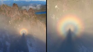 Turista v Oregonu zachytil Brockenské strašidlo