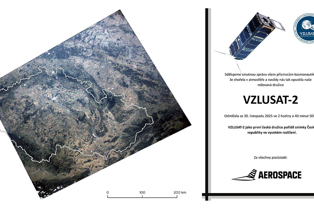 Česká družice VZLUSAT-2 shořela v atmosféře