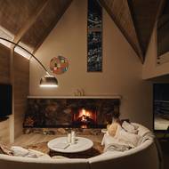 Krb je obkládaný přírodním kamenem.