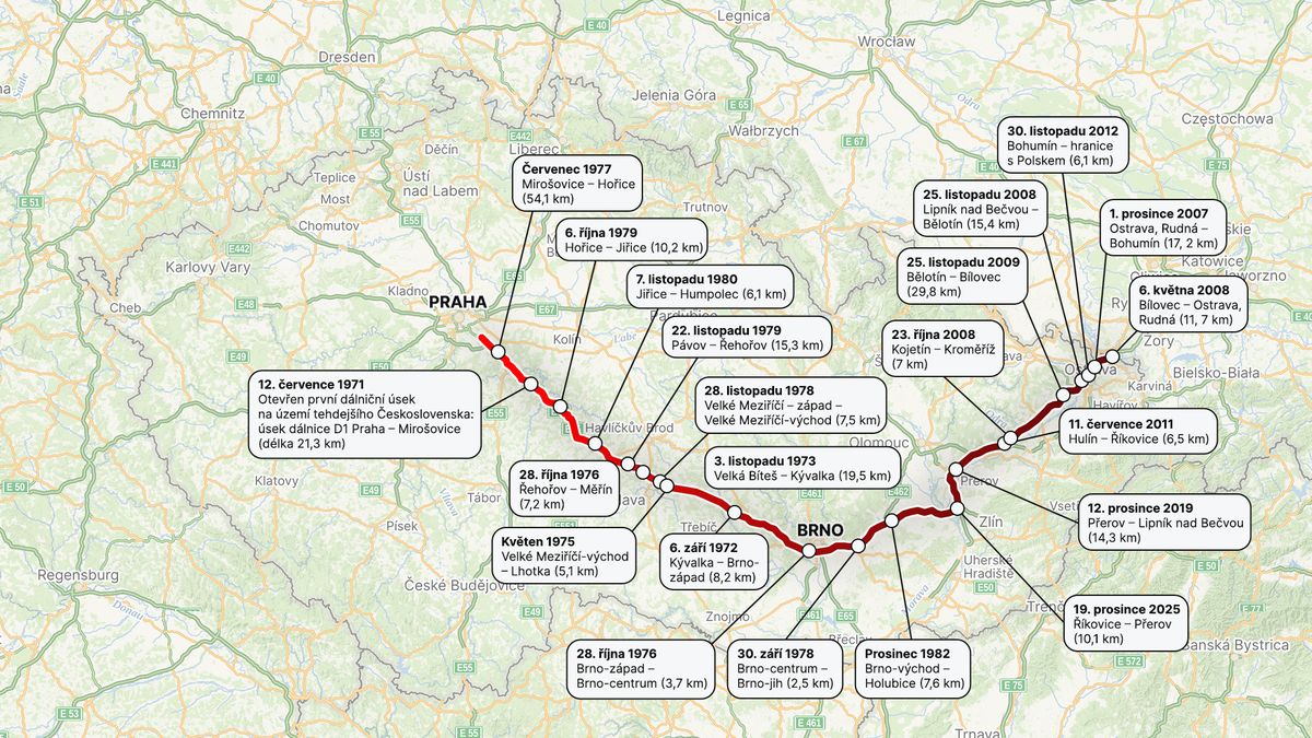 A je to. Dálnice D1 je po 58 letech hotová