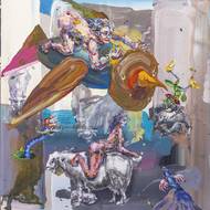 Nad pastvinou (Michael Rittstein; akryl na plátně, 2010)