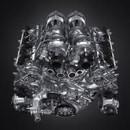 Pod kapotou je zcela nový 4,0litrový motor V8 s twin-turbo přeplňováním, transaxle převodovkou a hybridní asistencí.