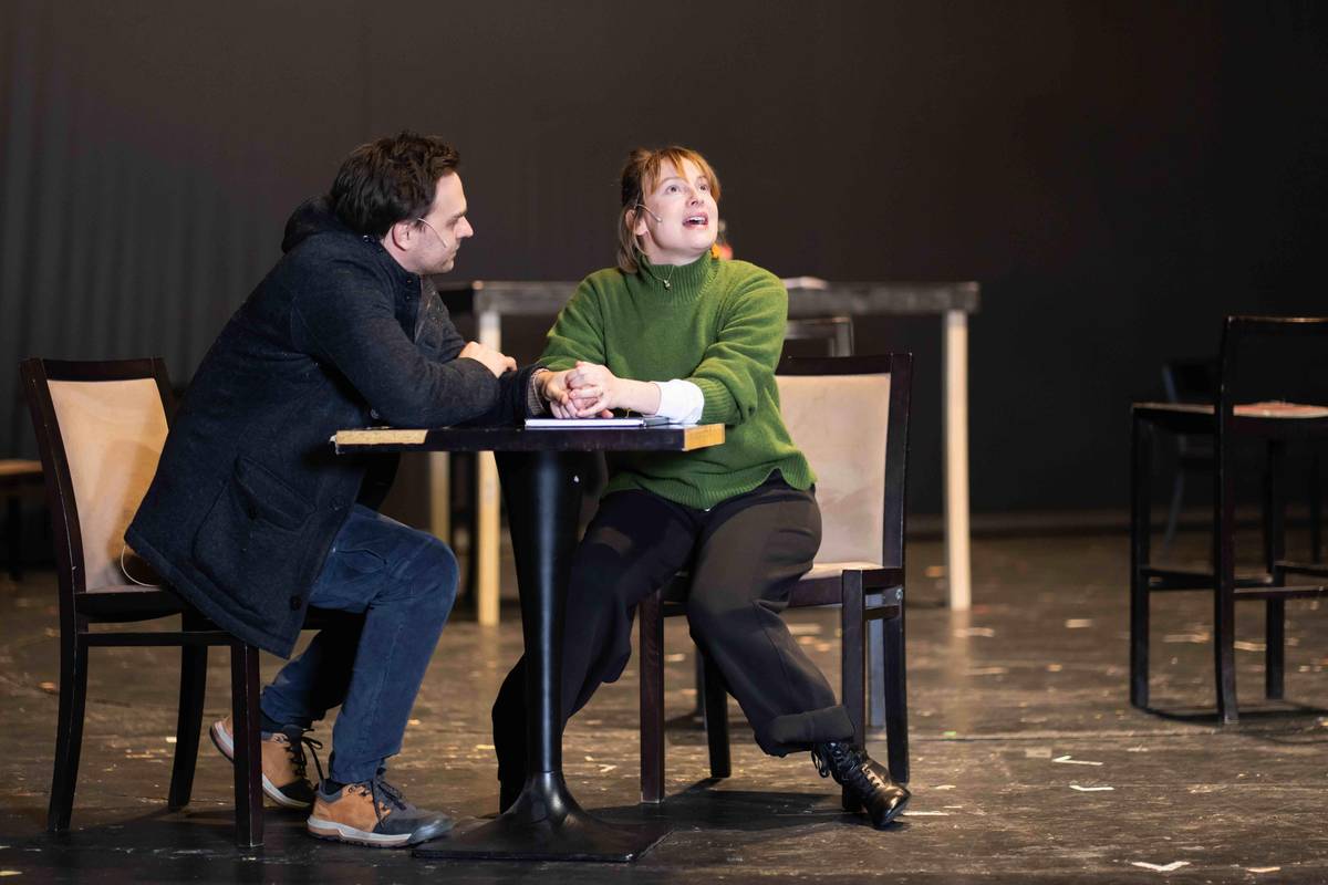 Zkouška muzikálu Pět let zpět, Anna Prášilová Fialová a Ondřej Rychlý, 2025