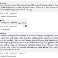 Na facebooku strany SPD a Tomia Okamury vzbudilo vyjádření ministra Zůny poprask. 