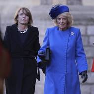 První dáma Německa Elke Büdenbenderová s královnou Camillou.