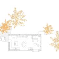 Nákres druhého patra prozrazuje uspořádání v interiéru.