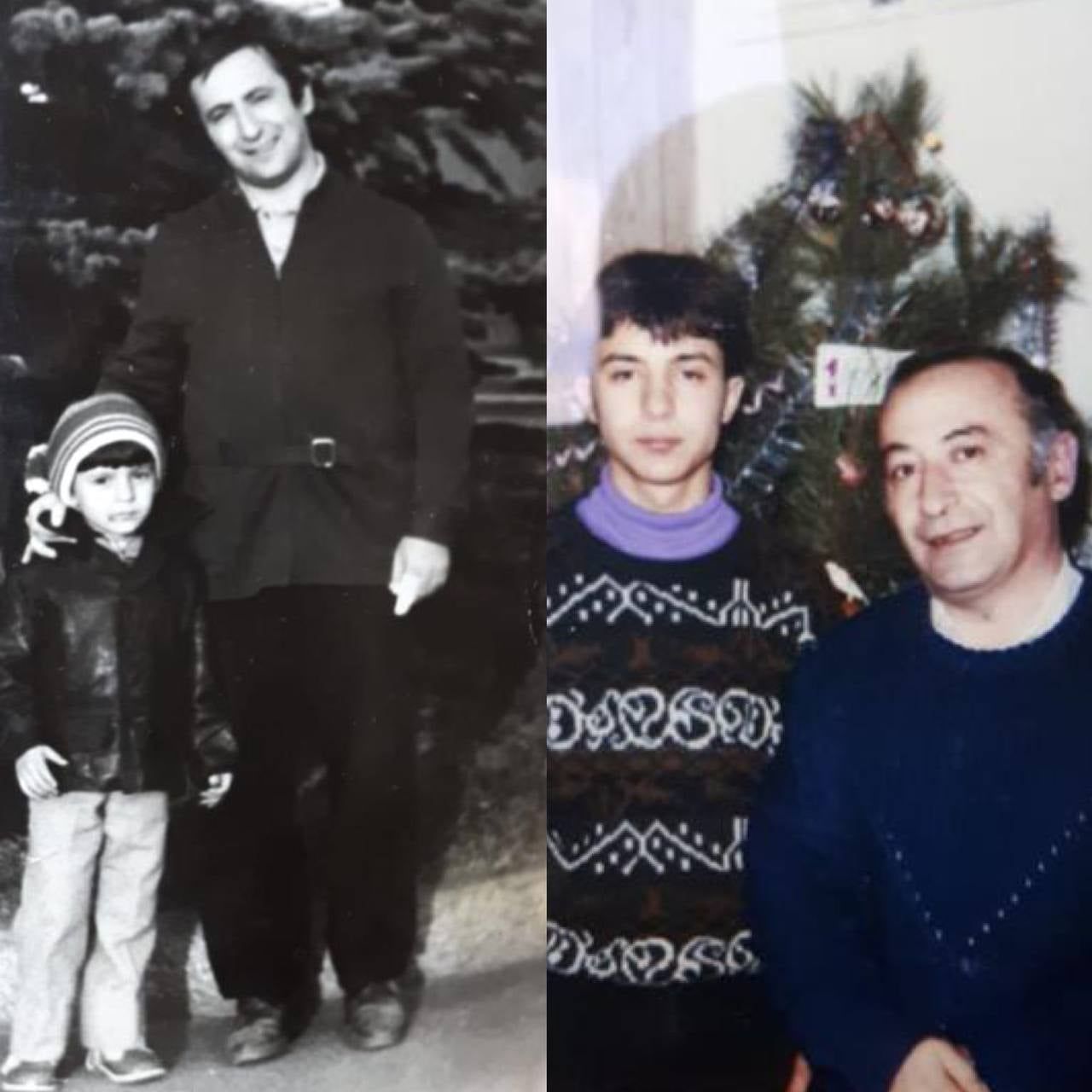 Zelenskyj na snímcích s otcem