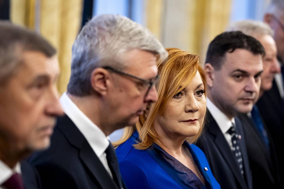 Klíčové postavy nastupující koalice. Andrej Babiš, Karel Havlíček, Alena Schillerová a Petr Macinka.