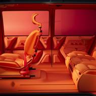 Boční dveře jsou posuvné do stran a vytváří obrovský nástupní prostor.