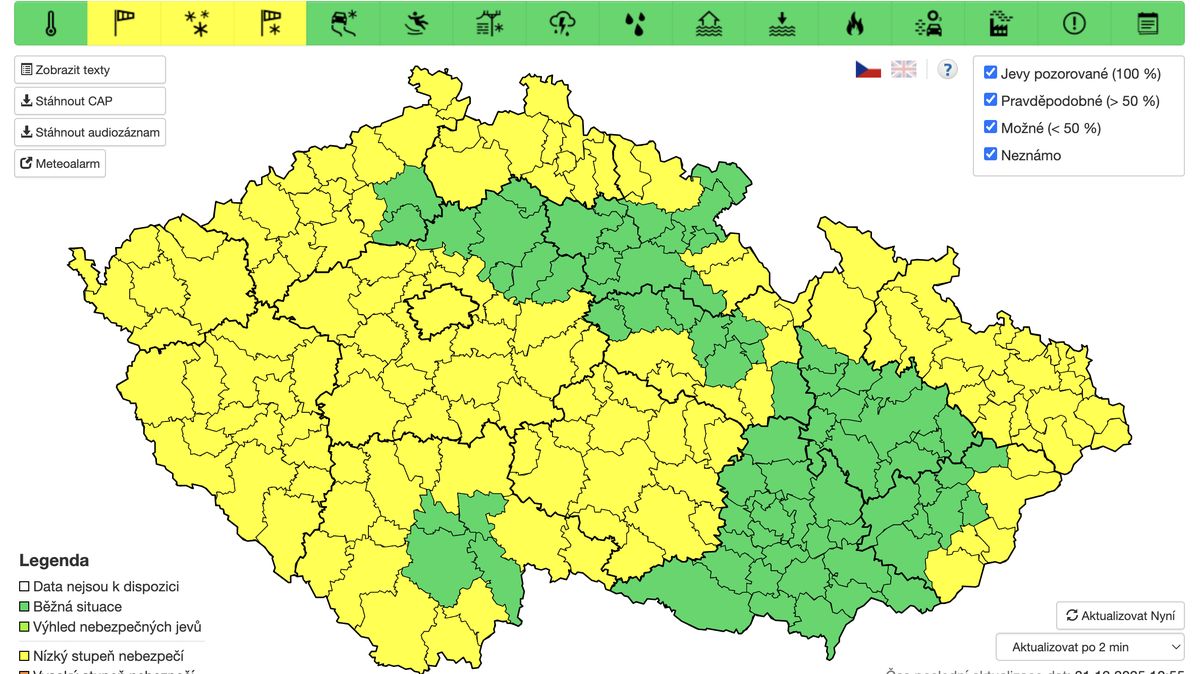 Meteorologové rozšířili výstrahu před sněhem