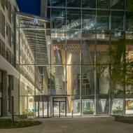 Detail propojení obou staveb, historické a nové