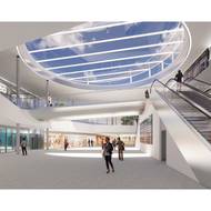 Na ostravském hlavním nádraží bude postaven skleněný vestibul se světlíkem (vizualizace).