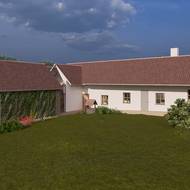 Vizualizace pohledu na dům ze dvora