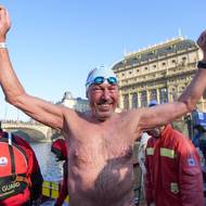 Operní pěvec a přemožitel kanálu La Manche Richard Haan. 