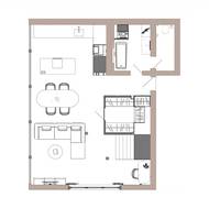 Půdorys bytu - spodní podlaží