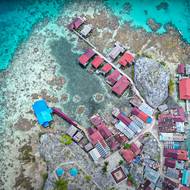 Pulau Papan z ptačí perspektivy