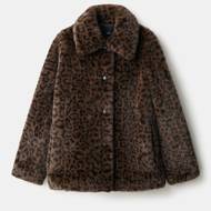 Kabát s leopardím vzorem se srstí, Mango, 2999 Kč