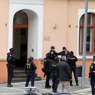 Zásah policie na pražském Žižkově