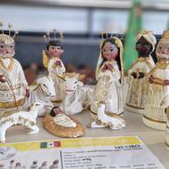 Tento zdobný betlém pochází z mexického Cancúnu.