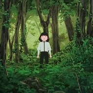 Iris nalezne Arca v lese.