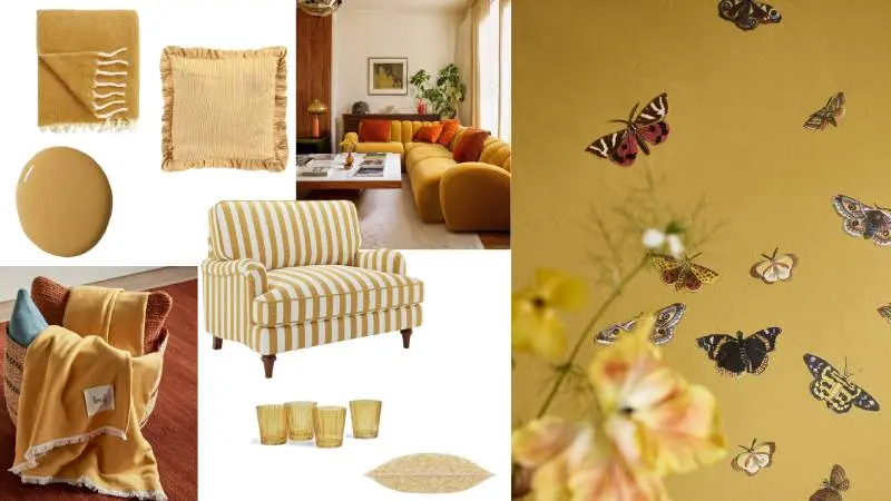 Okrová barva se vrací na výsluní. Do interiérů přináší teplo a noblesu