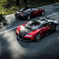 Bugatti F.K.P. Hommage společně s původním Bugatti Veyron.