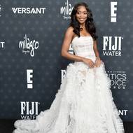 Aliyah Mastinová vsadila na nadýchanou róbu v barvě tohoto roku zvané Clud Dancer.