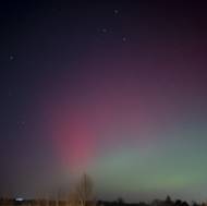 Silná polární záře nad Českem 19. ledna 2026.