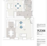 Půdorys bytu v nové podobě