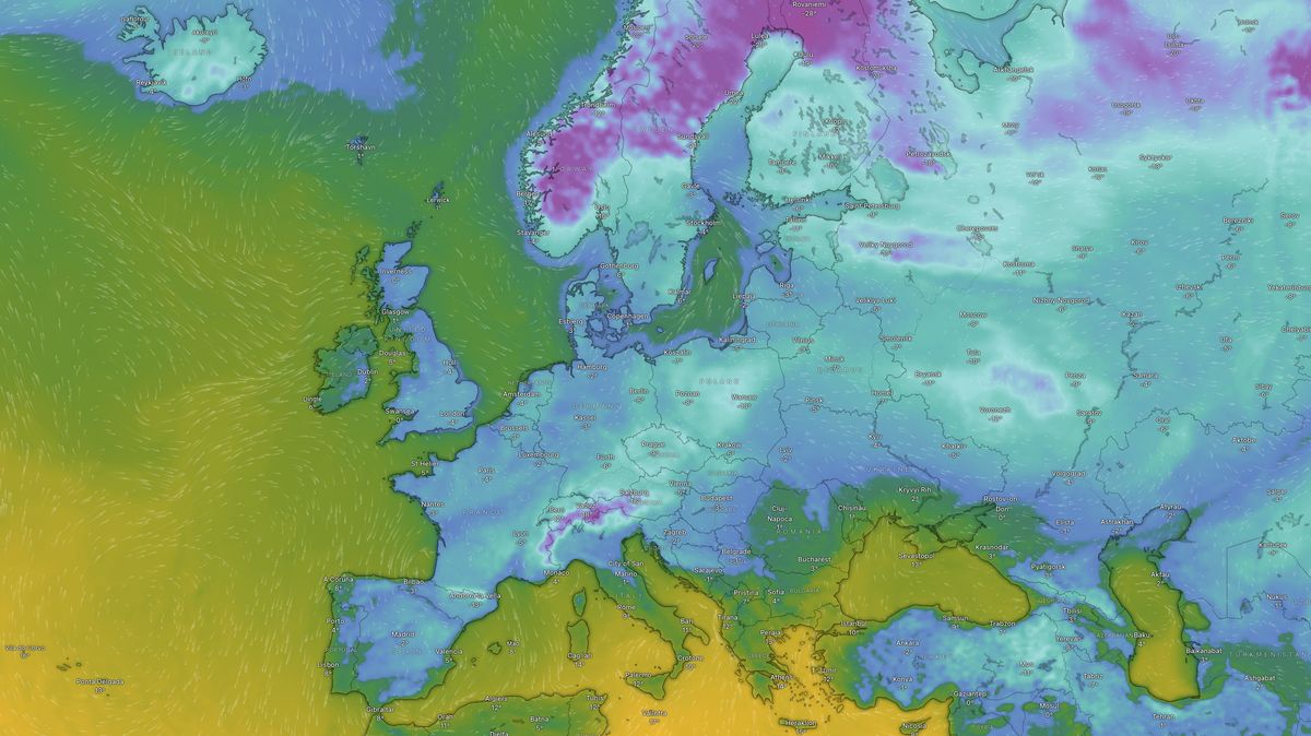Evropu sevřel mráz. Česko překonává jen Skandinávie