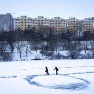 Bruslení na Košíkovských nádržích.