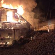 Požár chalupy ve Vizovicích na Zlínsku