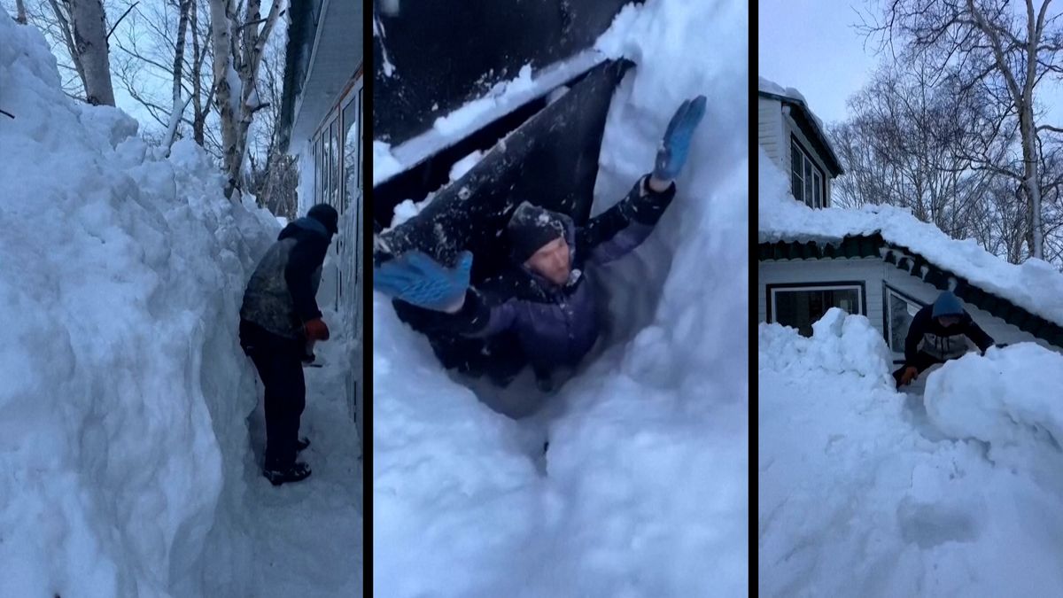 Sněhová apokalypsa. Na Kamčatce mají závěje přes tři metry vysoké