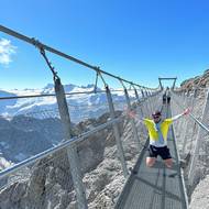 Během výprav neopomenul Sádlík ani nejvýše položený visutý most v Evropě.