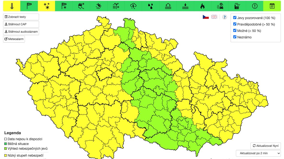 Česko sevře další mráz a zasype sníh. Meteorologové vydali novou výstrahu